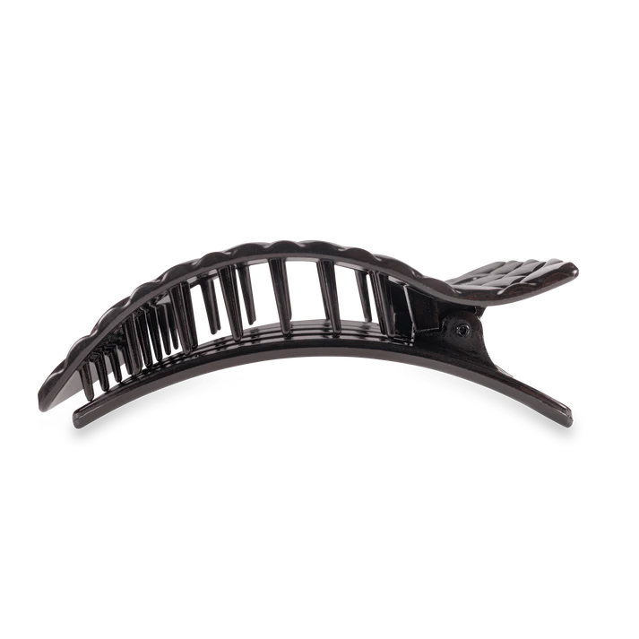 Jet Black Quilted Flat Rectangle Clip