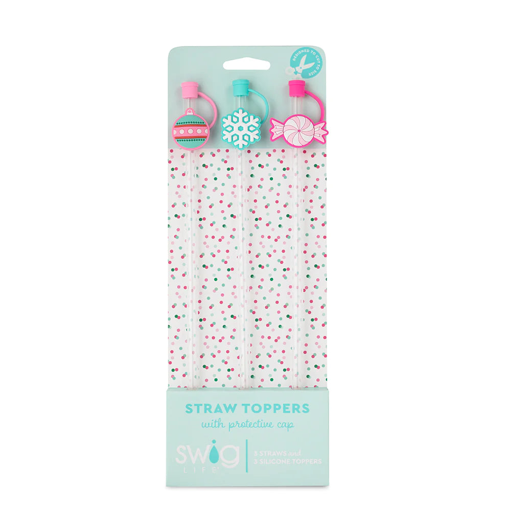 Christmas Sweets Straw Topper Set