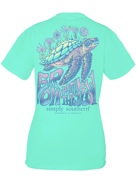 Grow with the Flow Turtle Tracking  Shirt