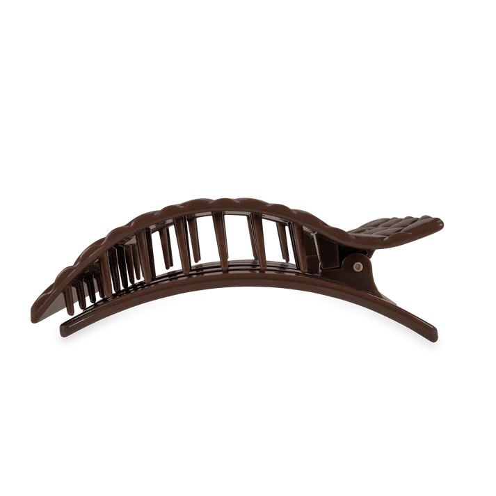 Truly Taupe Quilted Flat Rectangle Hair Clip