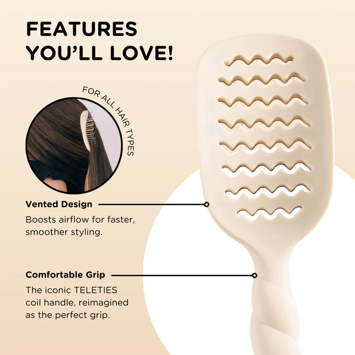 Vented Hair Brush - Tan