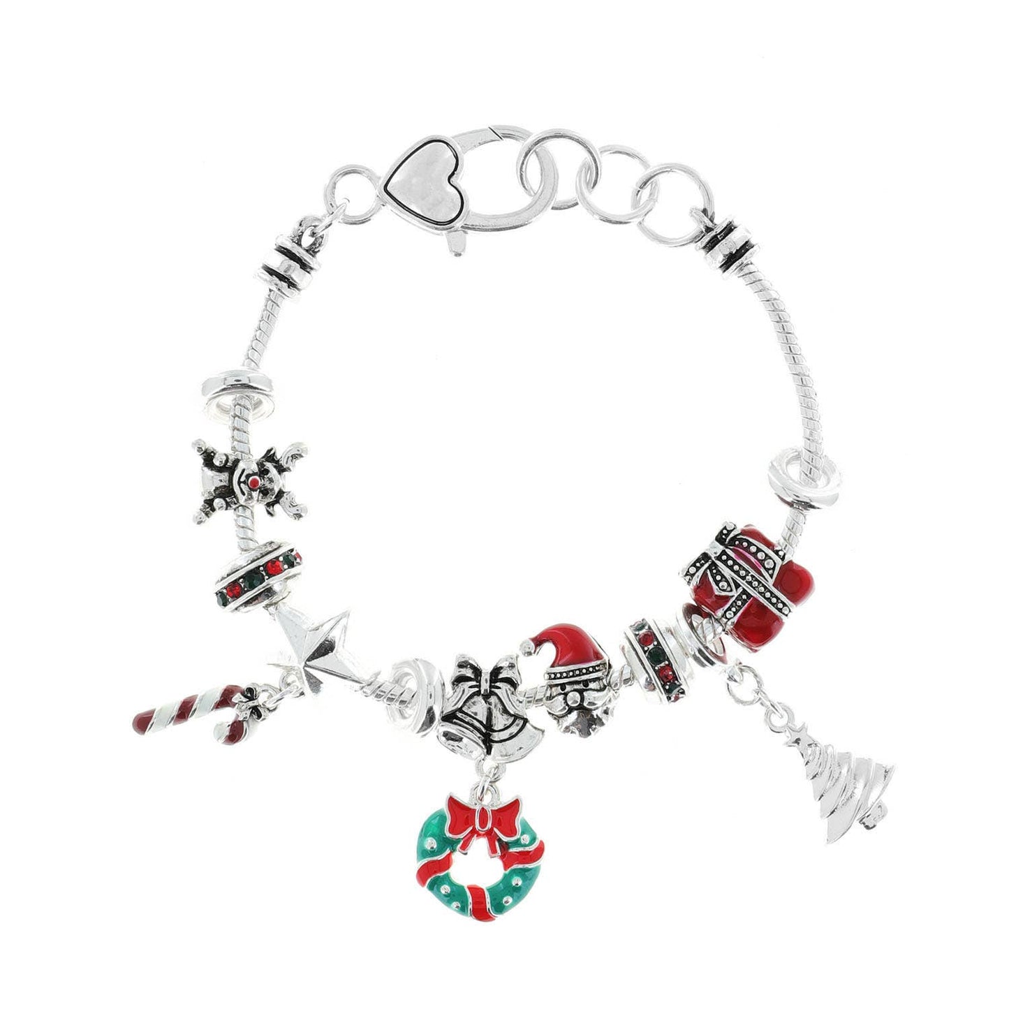 Christmas Charm Bracelet: Silver