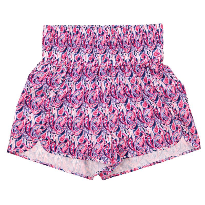 High-Waisted Shorts - Paisley Purple