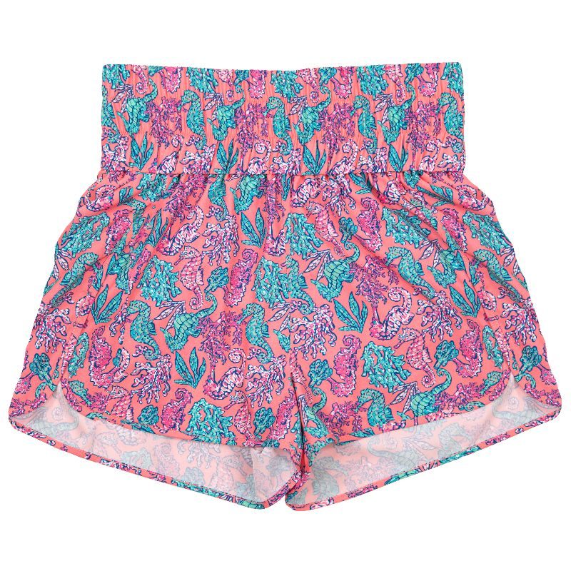 High-Waisted Shorts - Seahorse