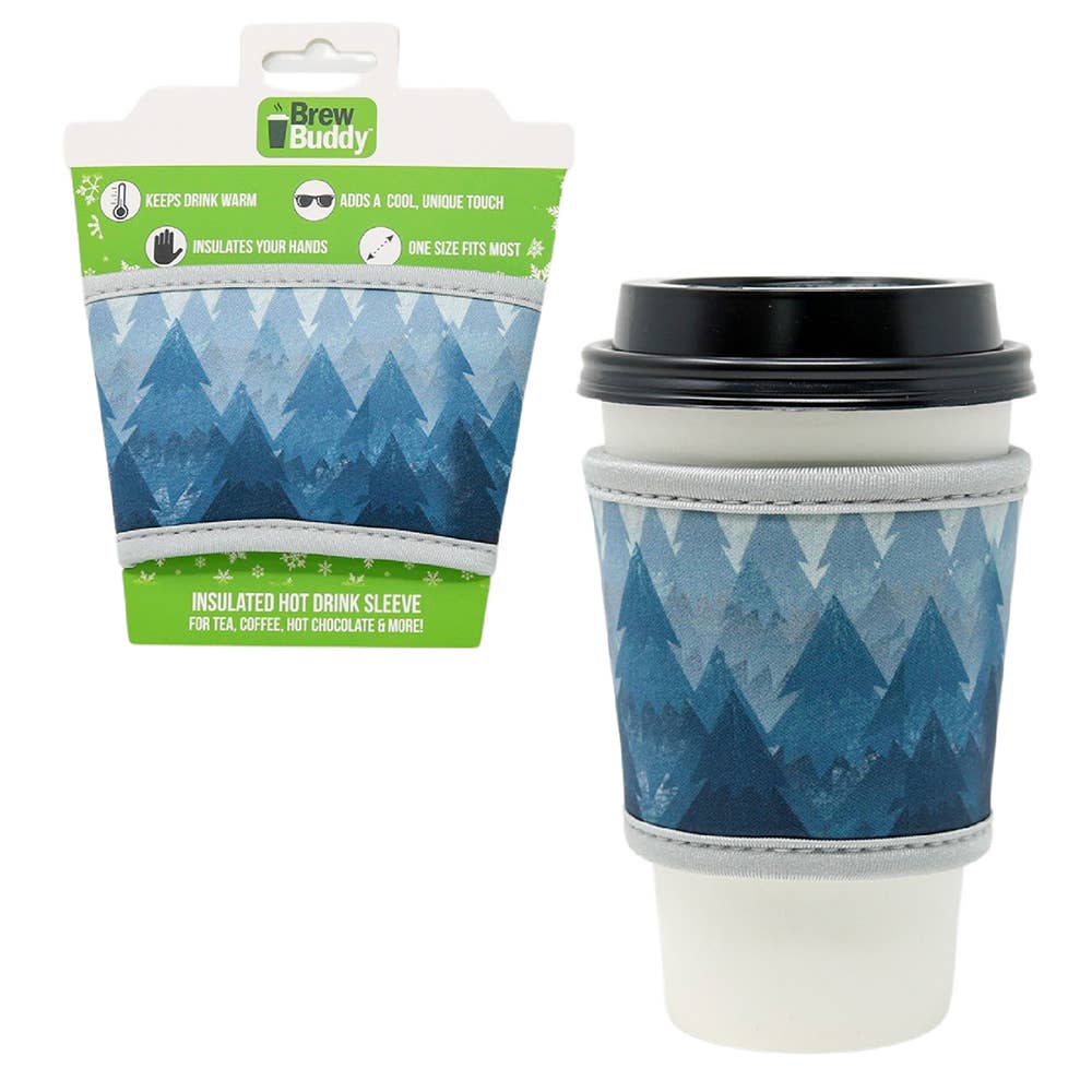 Brew Buddy Coffee + Hot Chocolate Sleeve | Winter Forest