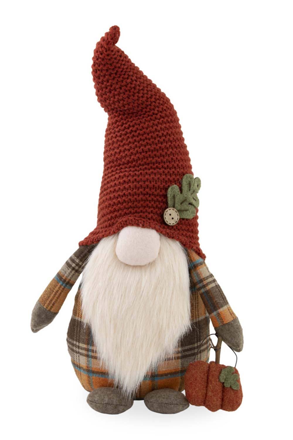 CECIL AUTUMN PLAID GNOME DECORATIVE FIGURE