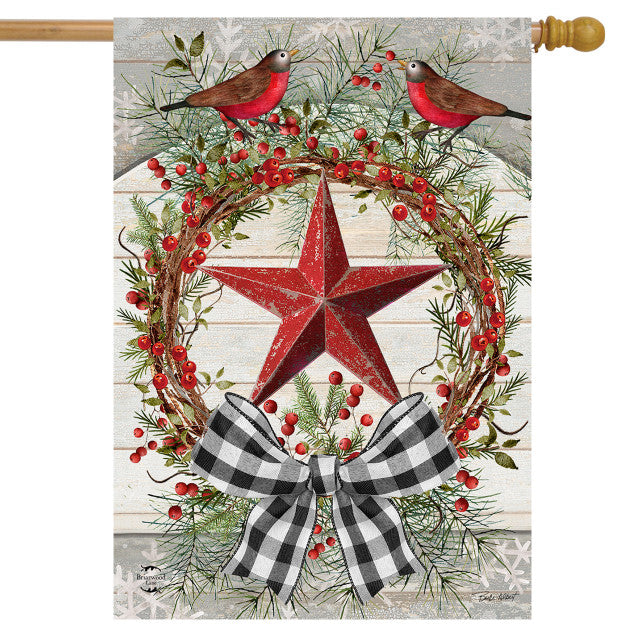 Berry Wreath Barnstar House Flag