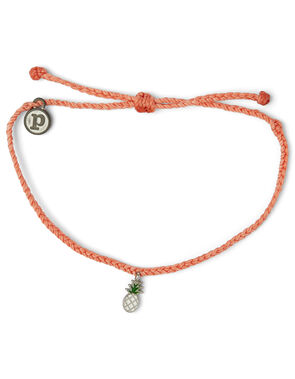 Silver Enamel Pineapple Bitty Bracelet