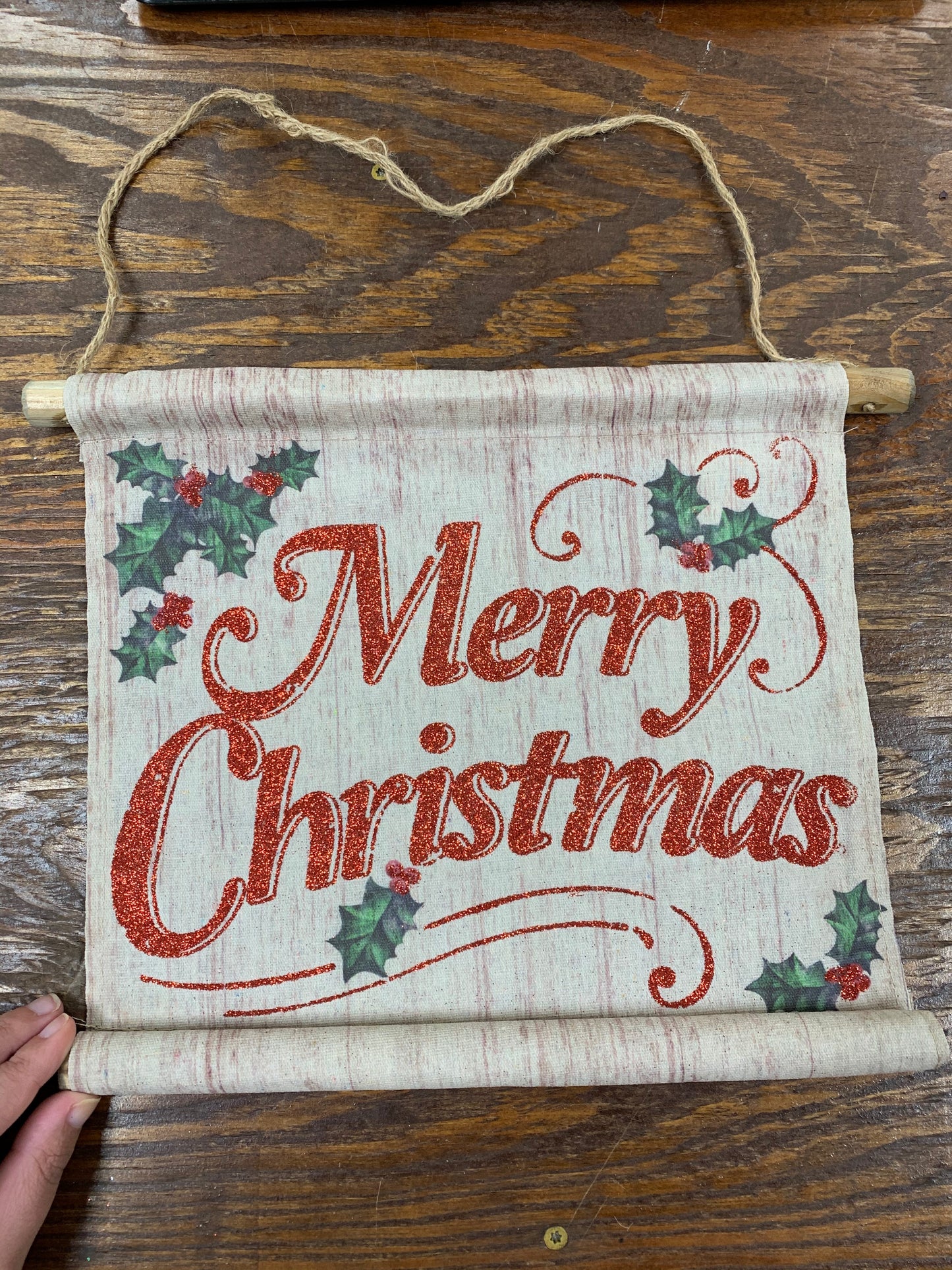 Merry Christmas Glitter Banner