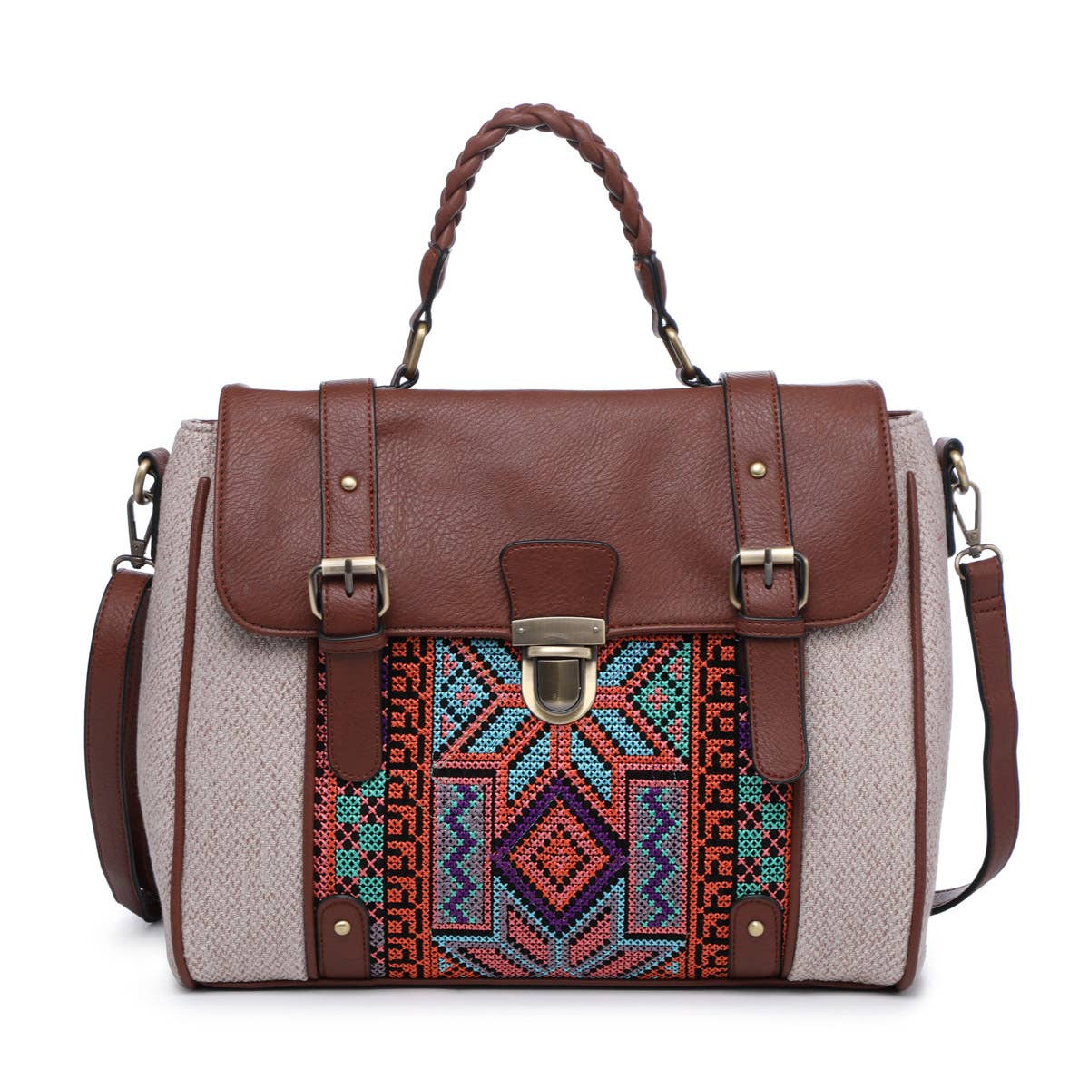 M1944 Harlow Aztec Embroidered Satchel