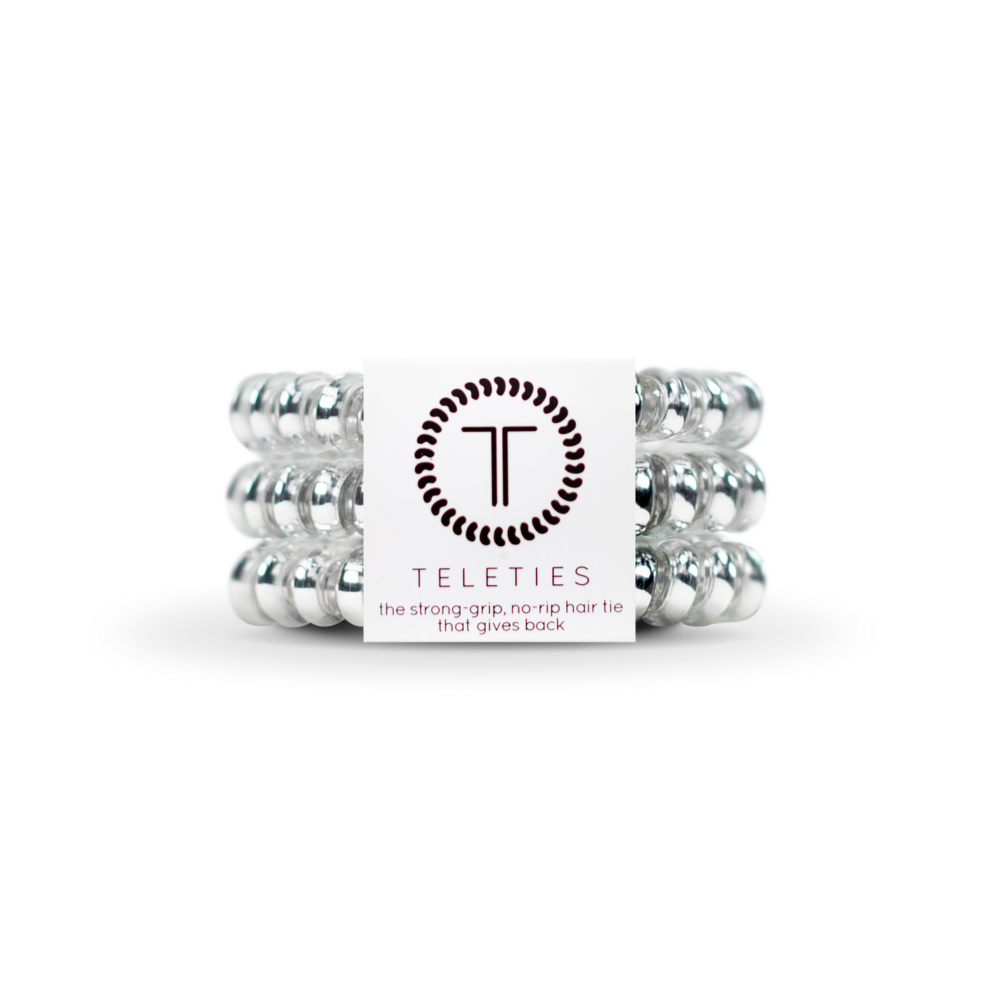 Electric Silver Hair Ties