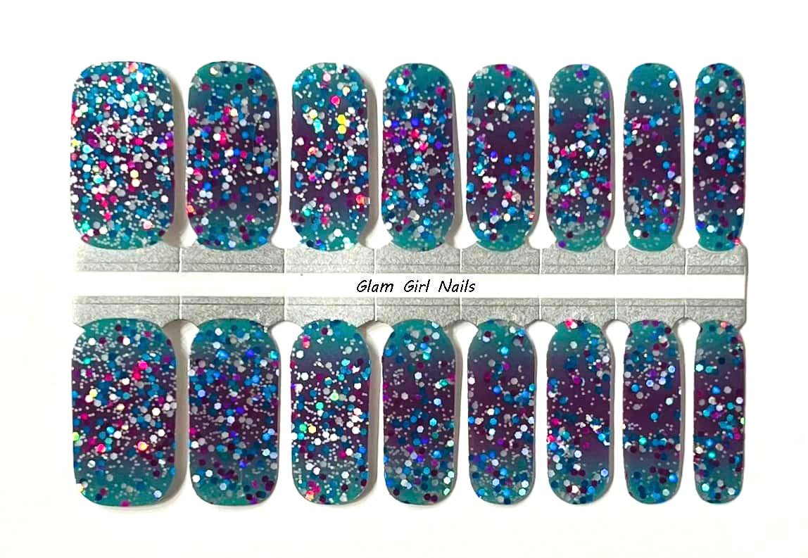 Mermaid Chunky Glitter Nail Polish Wraps