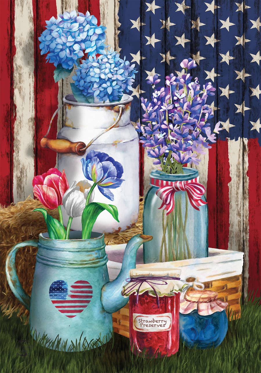 American Picnic Garden Flag