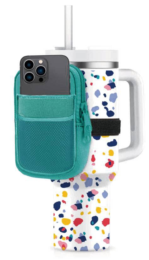 Deep Teal Tumbler Zipper Pouch
