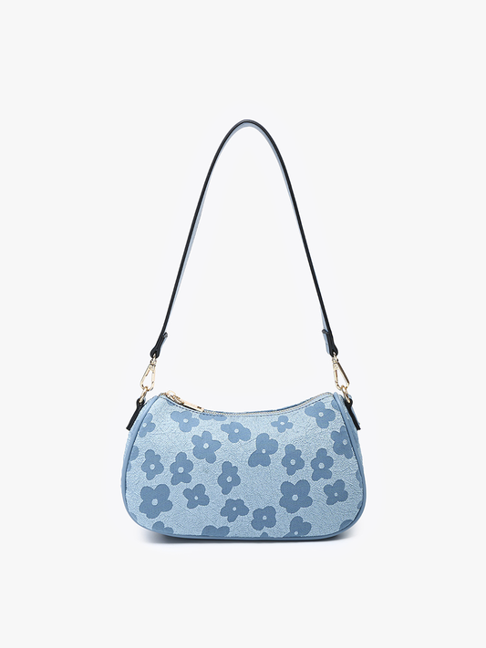 Asia Floral Shoulder Bag - Blue