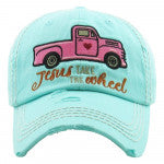 Jesus Take The Wheel Light Blue Hat
