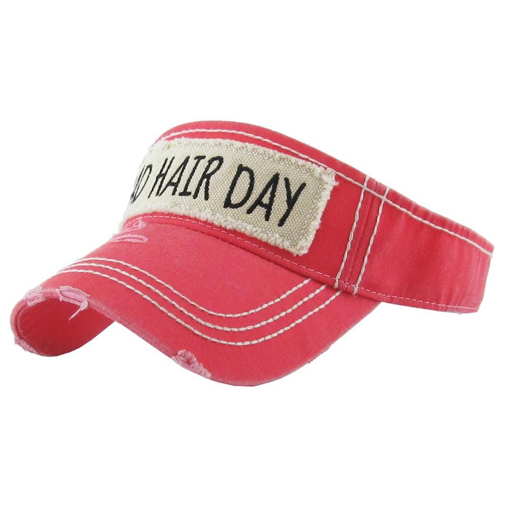 Bad Hair Day Red Visor