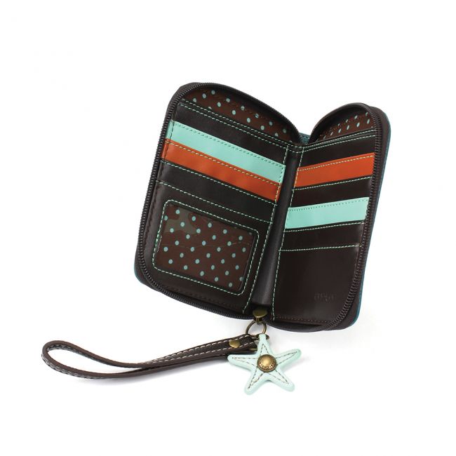 Sand Dollar Zip-Around Wallet