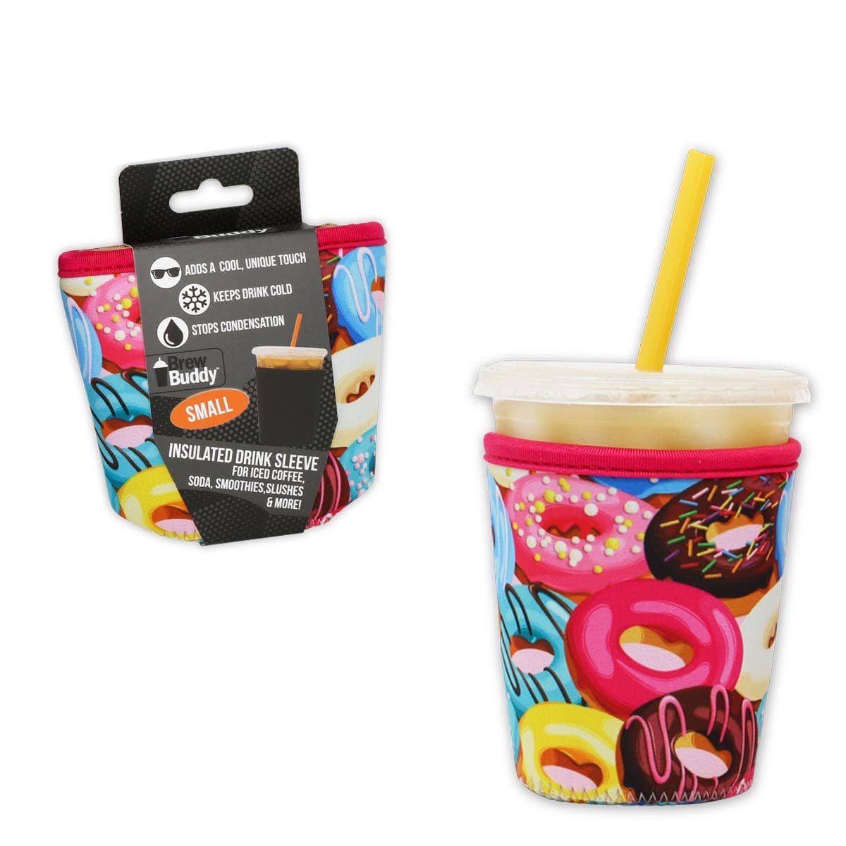 Brew Buddy Insulated Iced Coffee Sleeve - Donuts (Small)