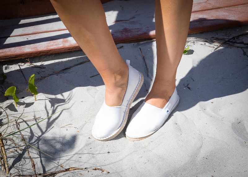 Espadrille Slip On Shoes - White