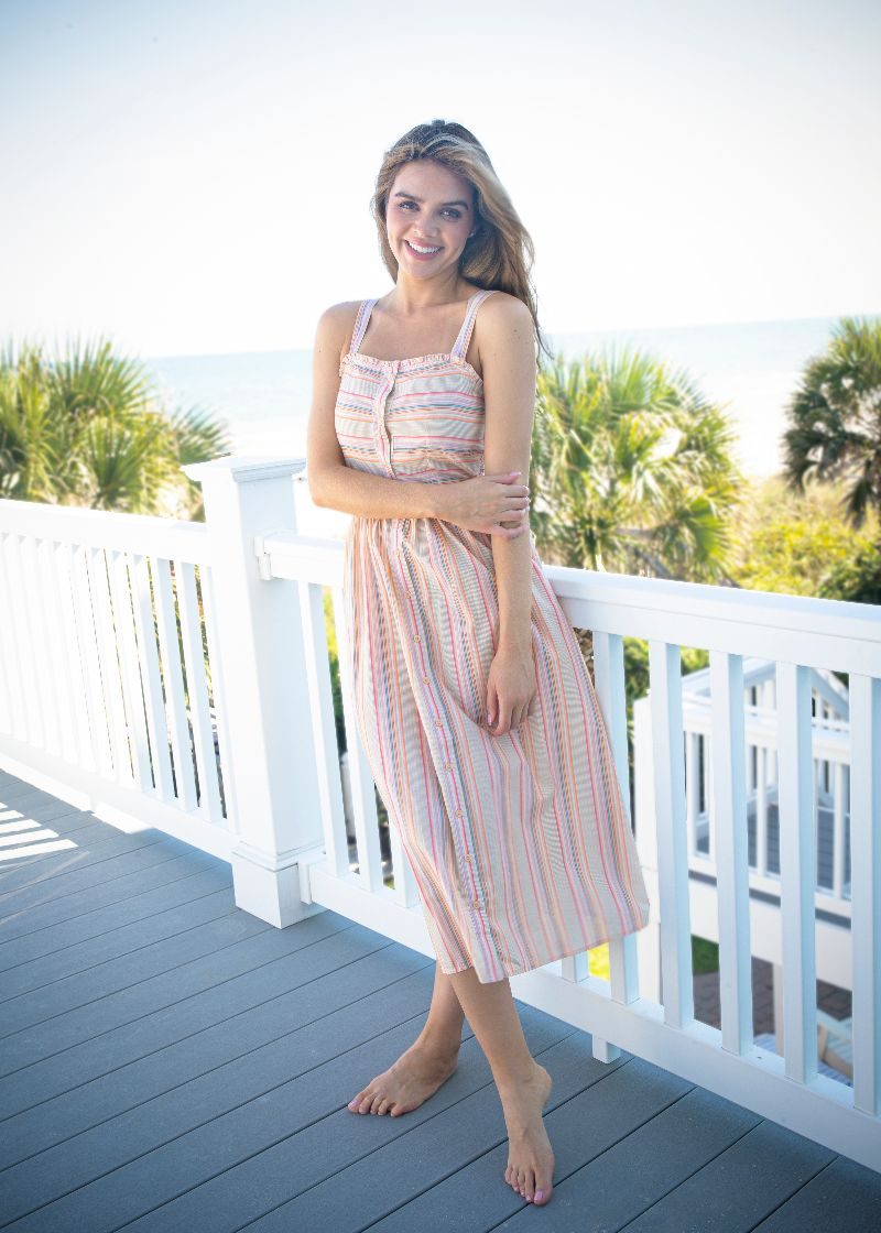 Striped Midi Dress