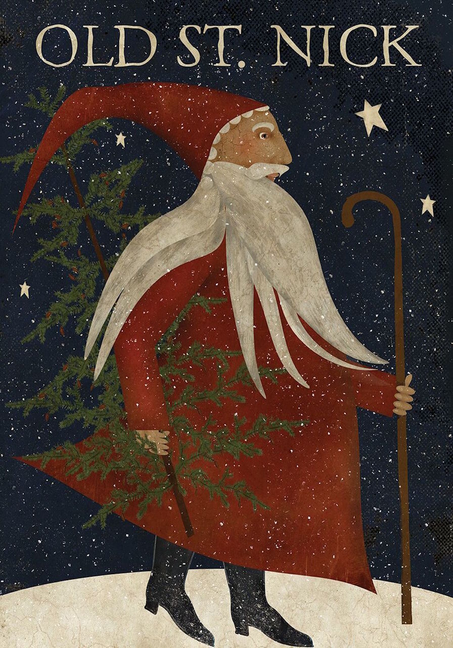 Old St. Nick Garden Flag
