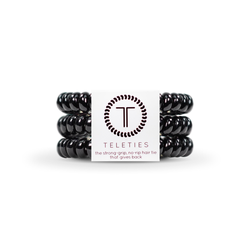 Small Jet Black Hair Ties