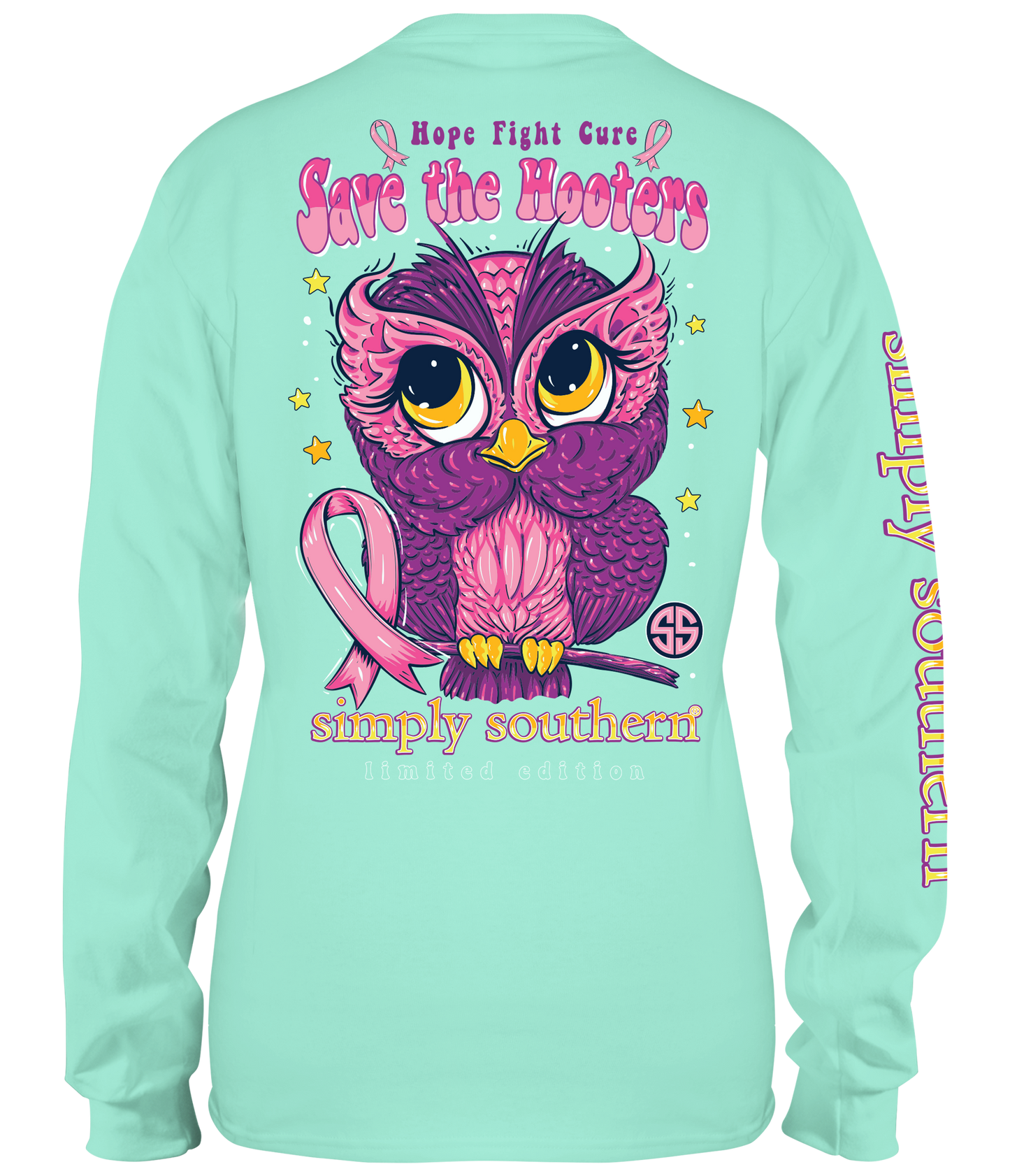 "Hope, Fight, Cure, Save The Hooters" Long Sleeve Shirt