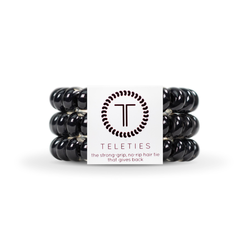 Large Jet Black Hair Ties