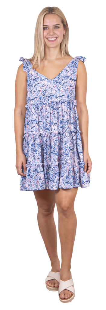 Gathered Dress - Leaf