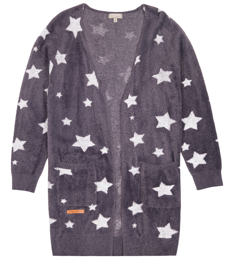 Fuzzy Cardigan - Stars