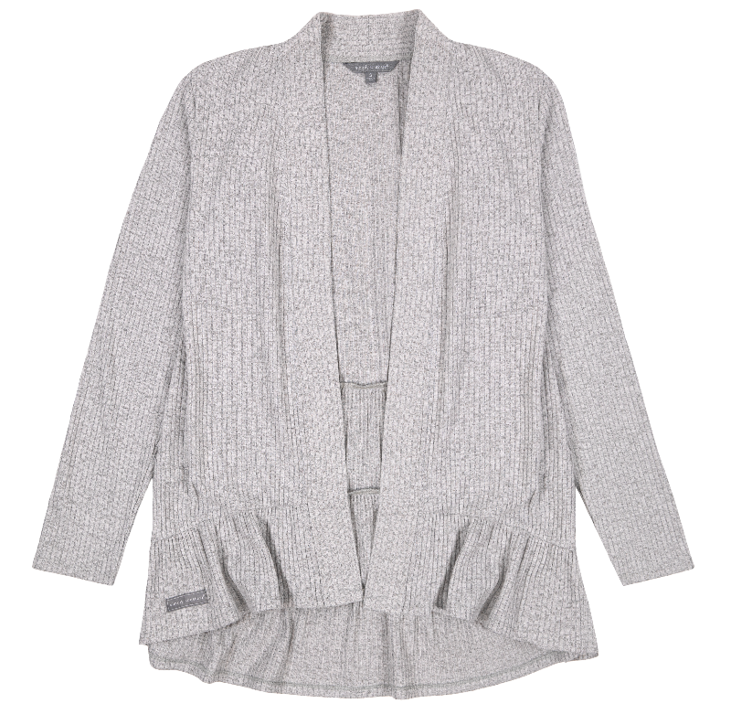 Gathered Cardigan - Heather Gray