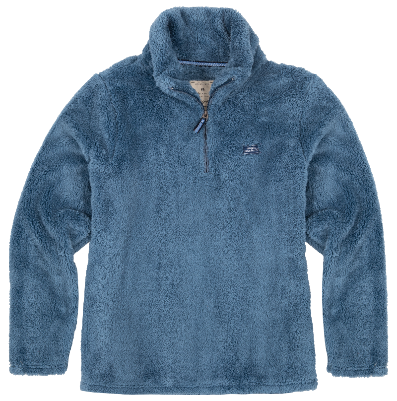 Simply Classic Cobalt Sherpa Quarter Zip