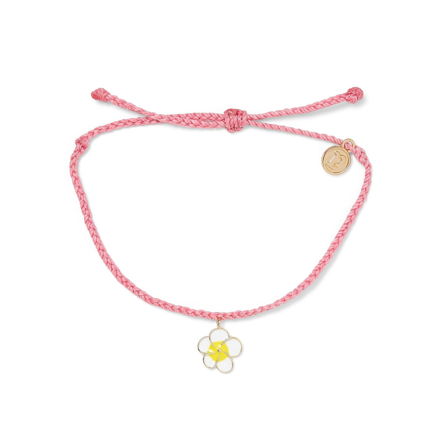 Painted Plumeria Gold Bracelet