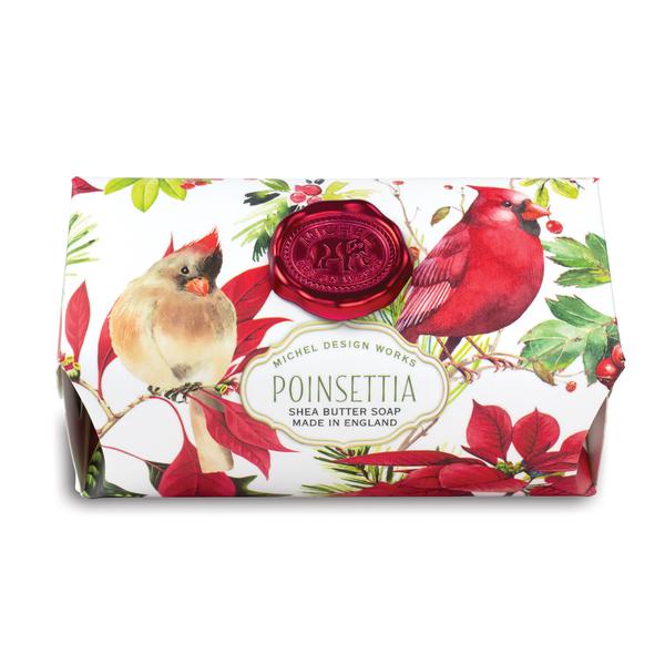 Poinsettia Large Bath Soap Bar