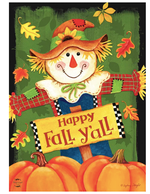 Fall Y'all Scarecrow Garden Flag