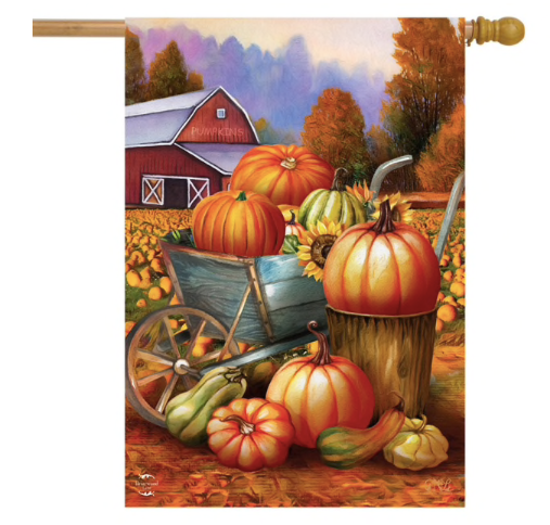 Pumpkin Farm House Flag