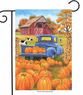 Pumpkin Patch Pickup Garden Flag
