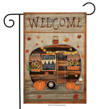Fall Camper Garden Flag