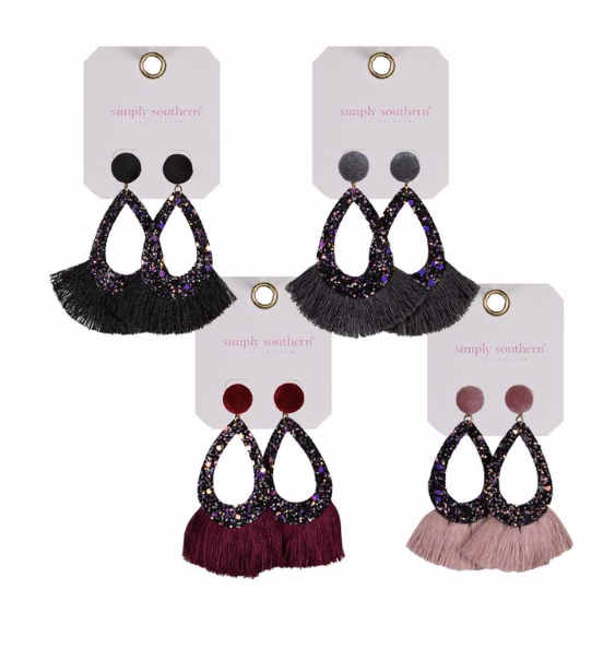 Glitter Fan Earrings