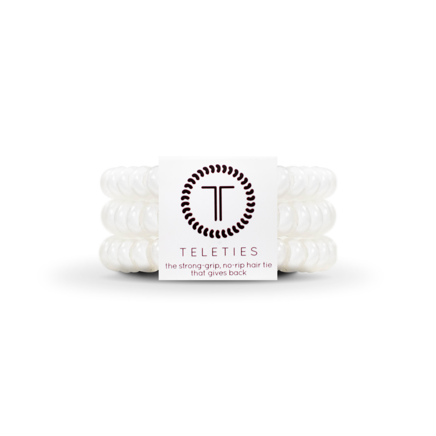 Small Coconut White Hair Ties