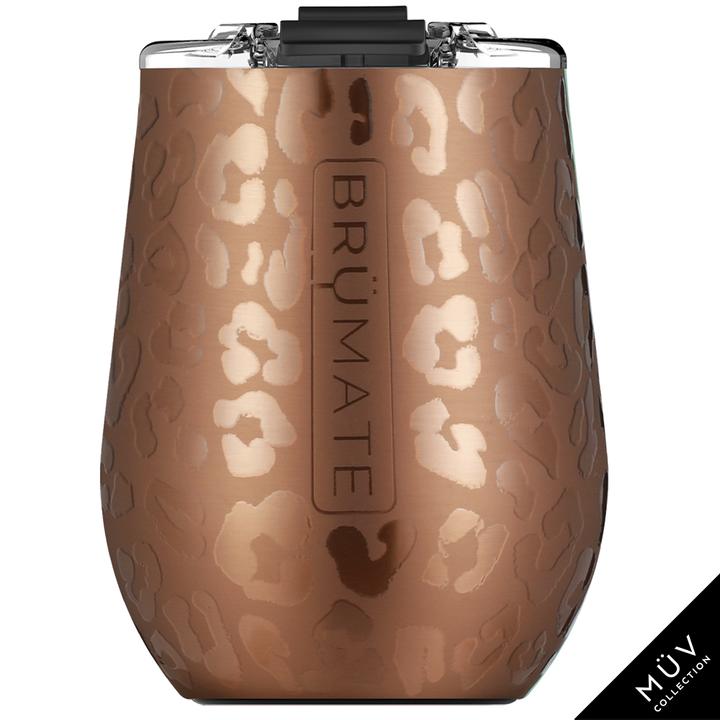 Uncork'd XL 14oz Wine Tumbler - Gold Leopard