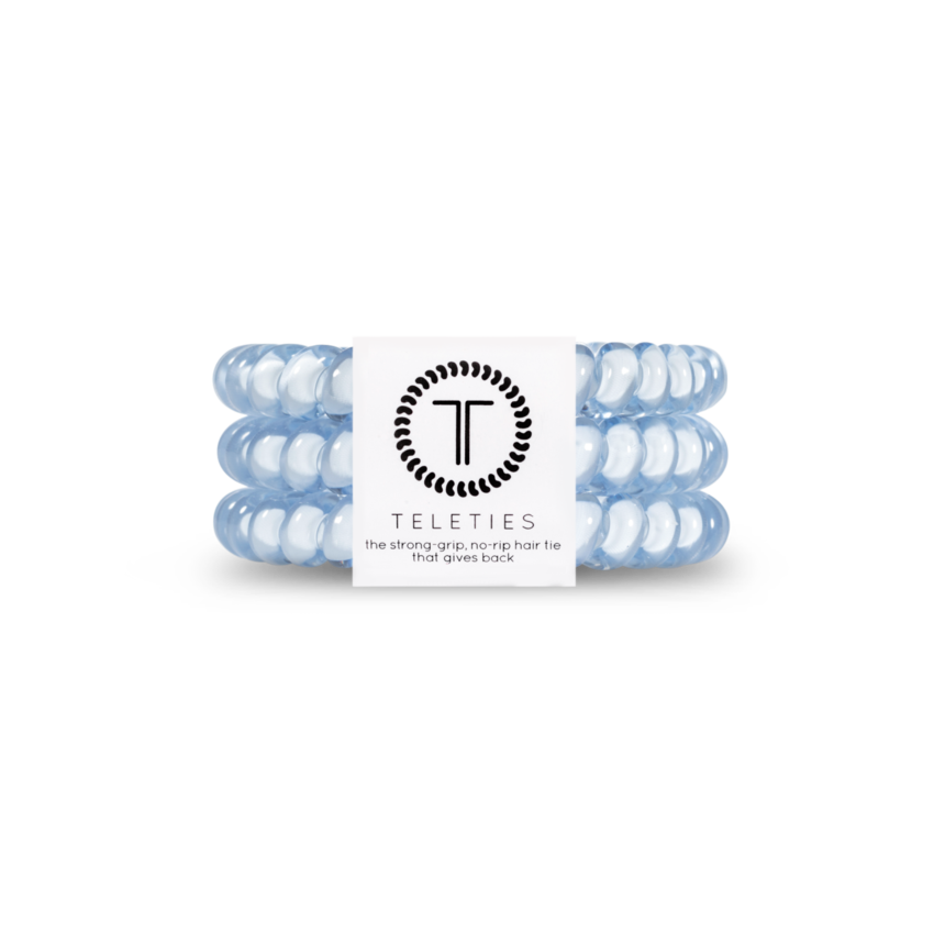 Small Washed Denim Hair Ties