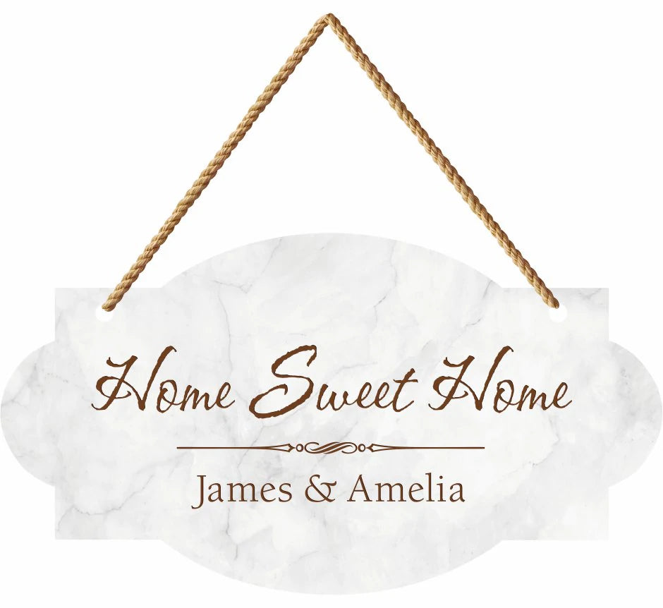 Large Signature Marble Hanging Sign