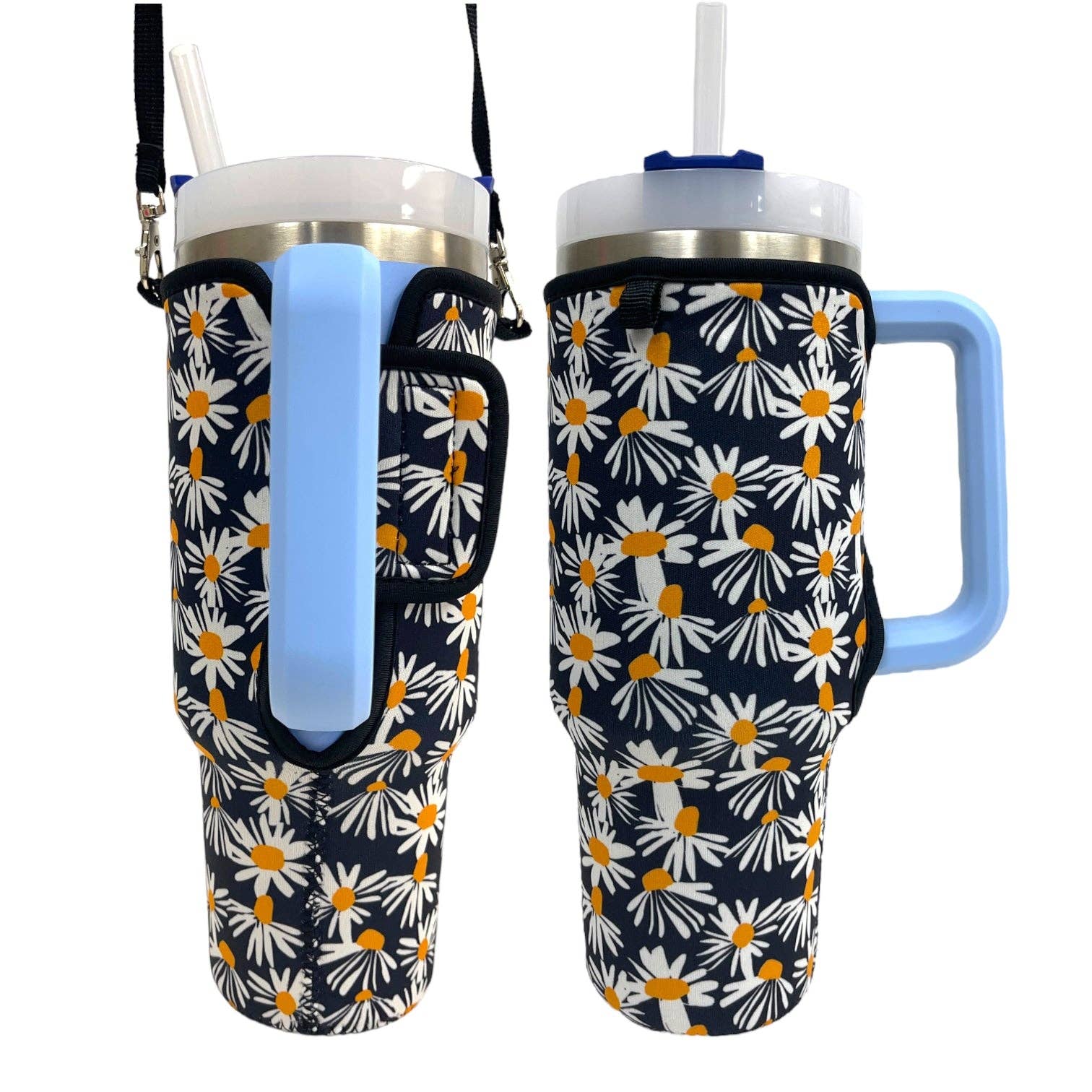 Daisy 40oz Tumbler With Handle Sleeve – Drink Handlers