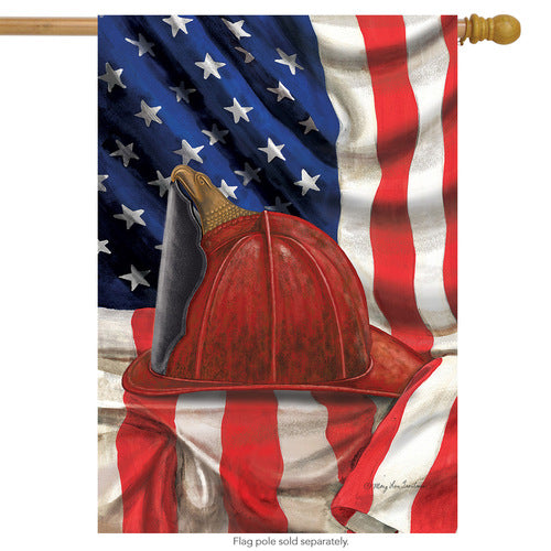 Fireman Helmet House Flag