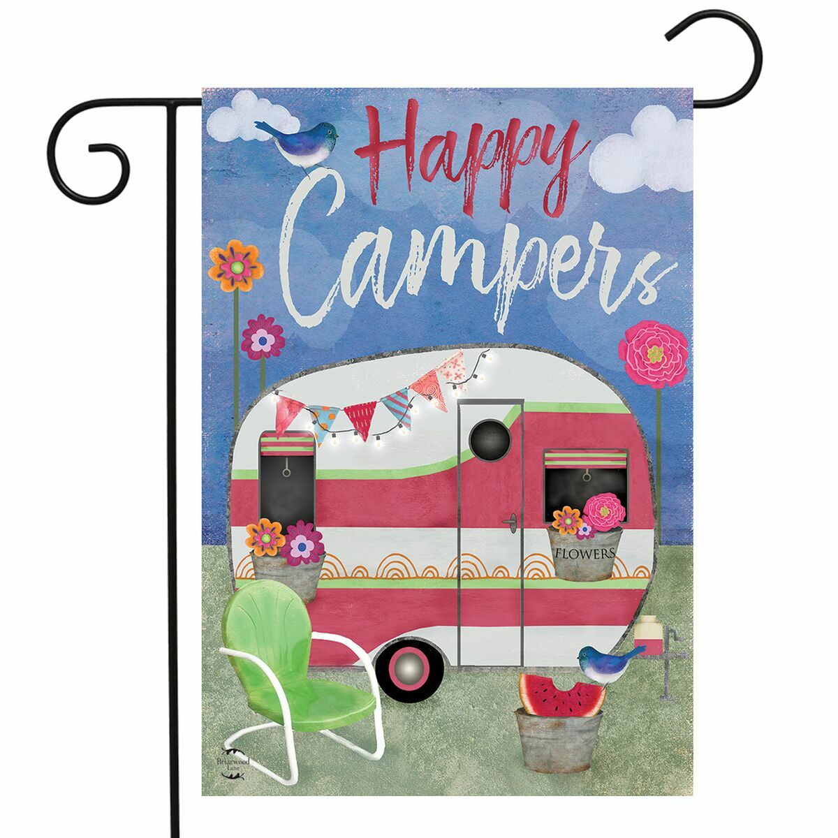 Camping Weather Garden Flag