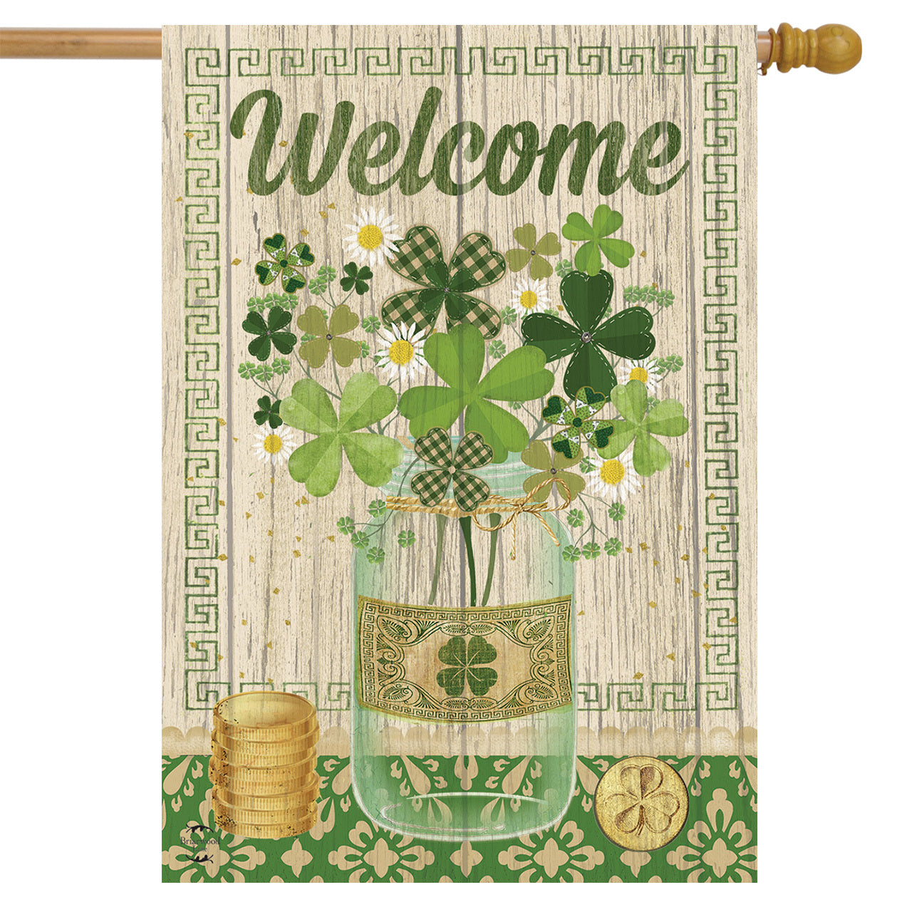 Lucky Clovers House Flag