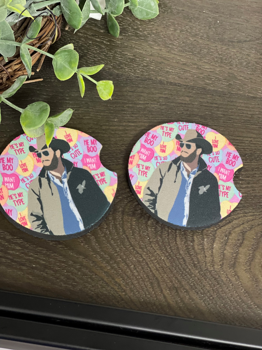 Rip Valentines Car Coaster Set