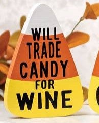 Candy Corn Wood Sitter